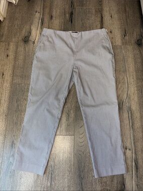 Theory Light Gray Pinstripe Chinos